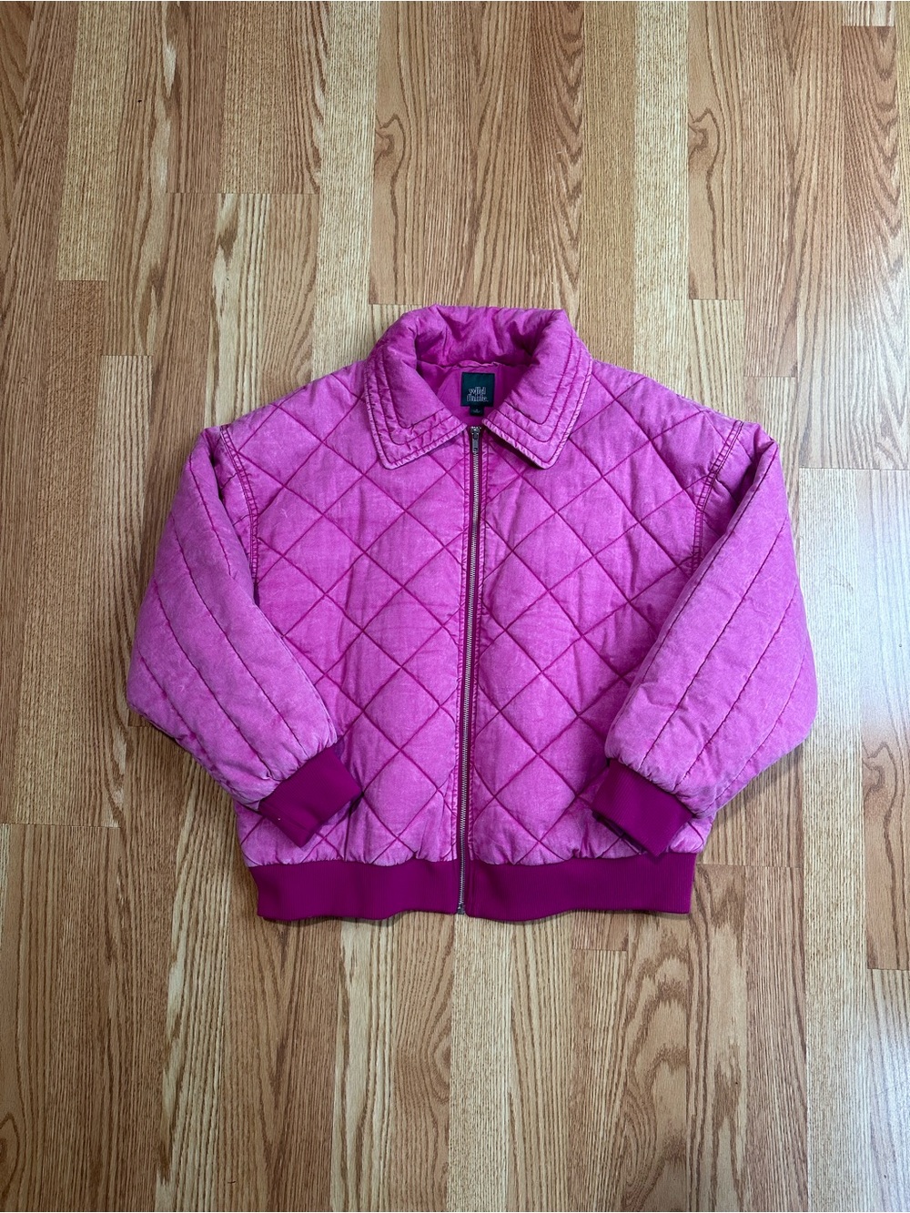 wild fable Pink Quilted Bomber Jacket